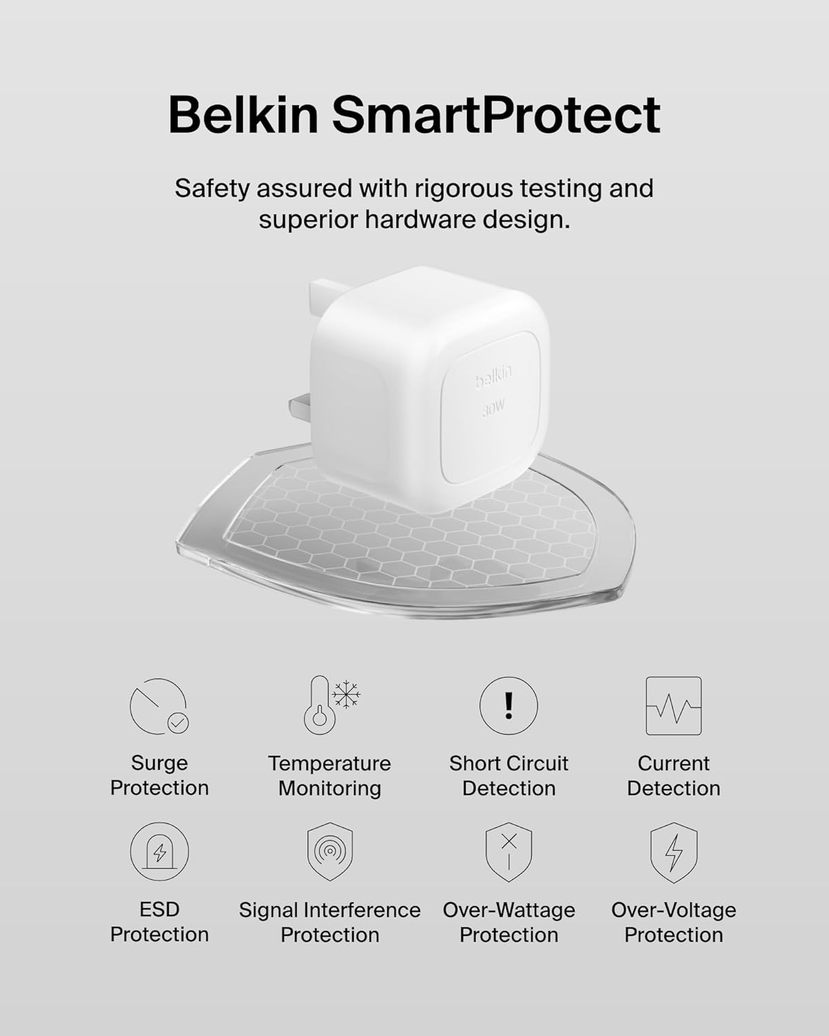 Thumbnail 6 de Belkin BoostCharge Compact Wall Charger 30W with USB-C PD (UK)