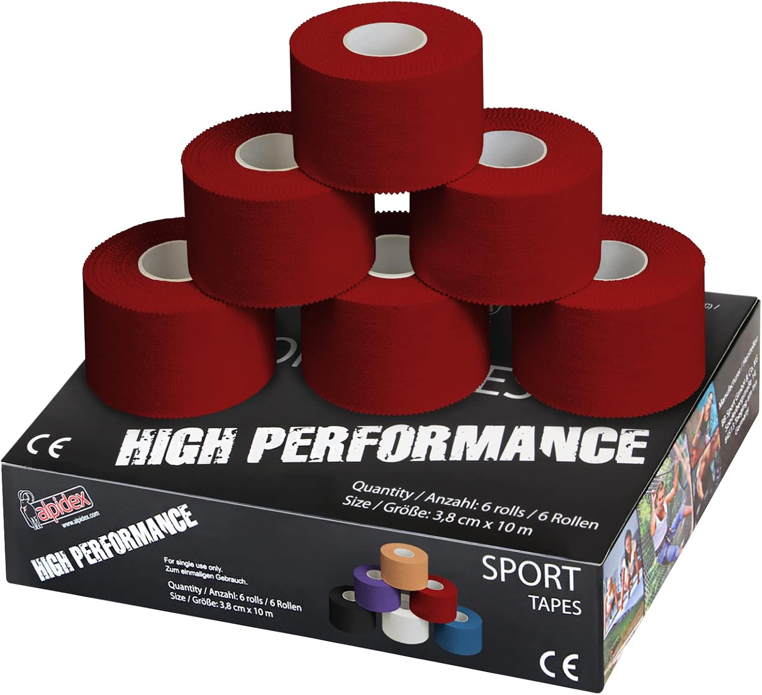 Detalle de ALPIDEX Sport Tape 3,8 cm x 10 m Ruban adhésif sport