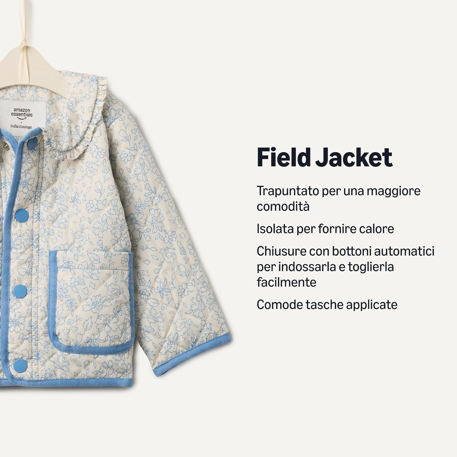 Thumbnail 1 de Amazon Essentials Unisex Bambini e Ragazzi Field Jacket di Peso Medio con Volant: calore, stile e praticità
