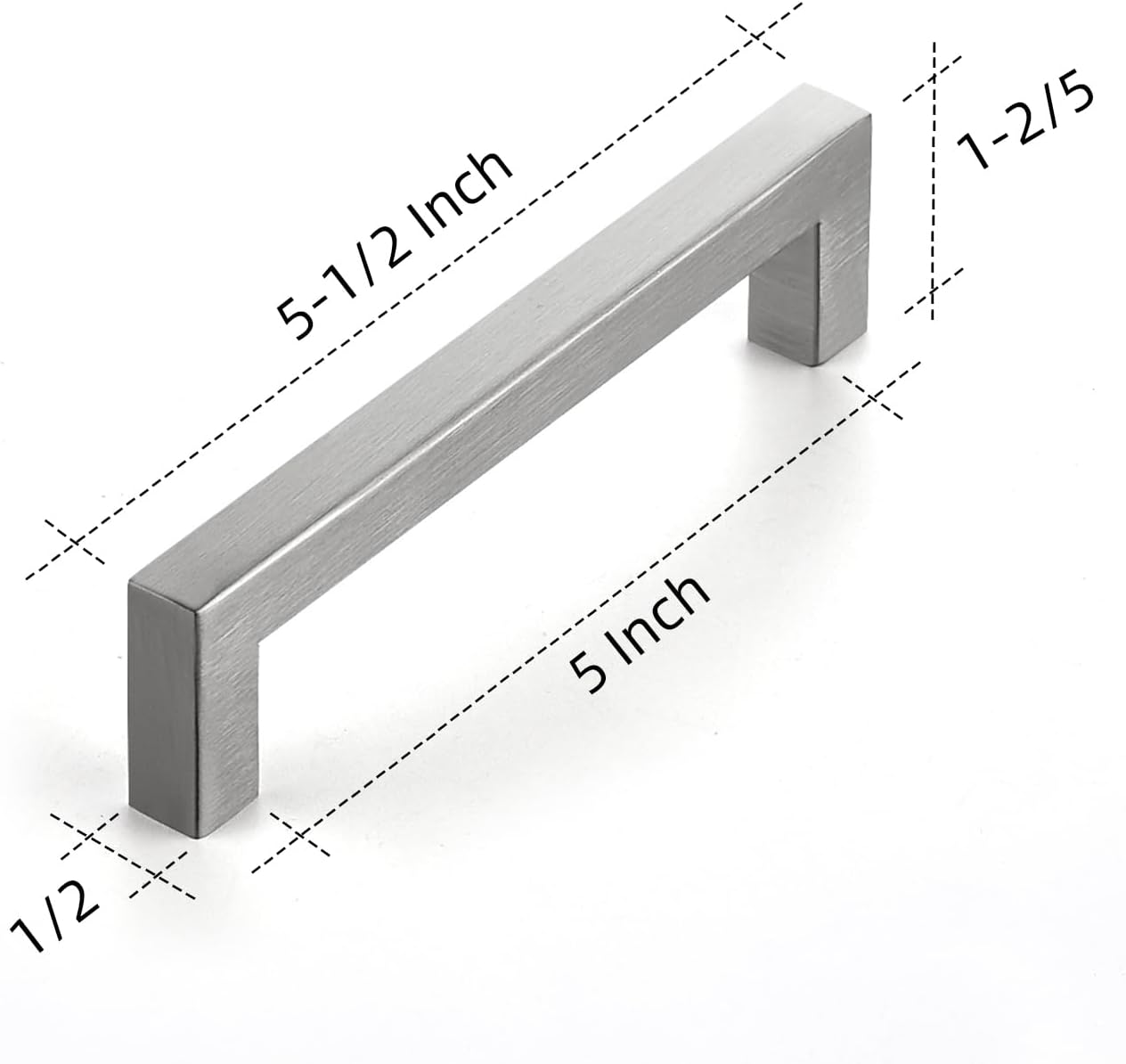 Detalle de Ravinte U-S14807 Square Cabinet Pulls, Brushed Nickel, 40-Pack