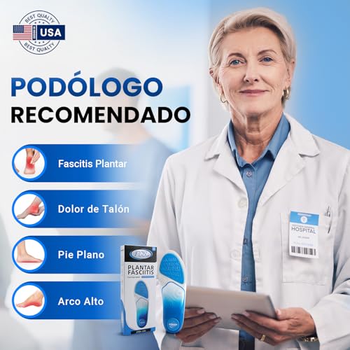 Detalle de PCSsole Plantillas Ortopédicas Gen 2: soporte estable para fascitis, espolón y pie plano
