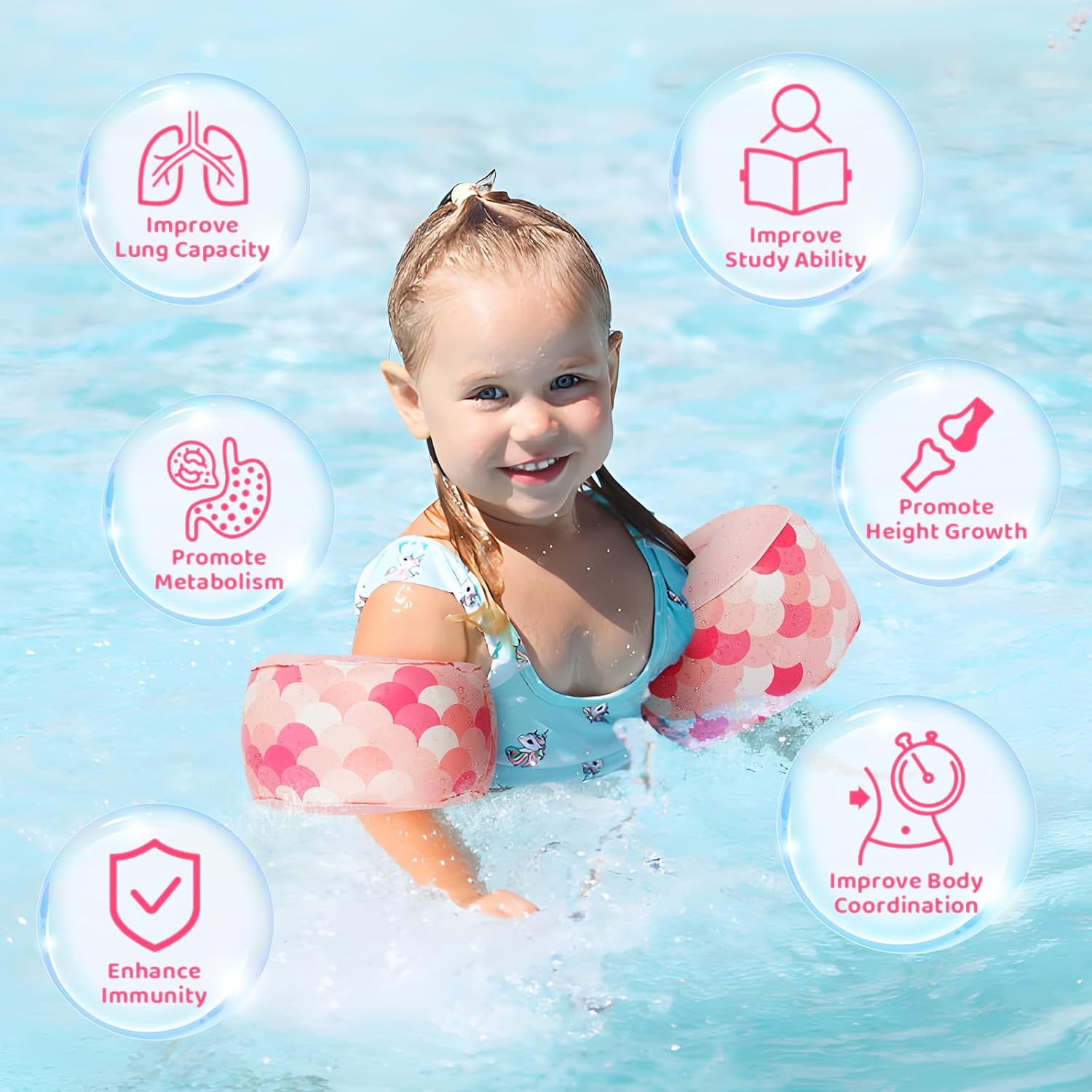 Thumbnail 2 de Baby Armbands Dual Buoyancy Arm Bands for Toddlers (1–6 Years)