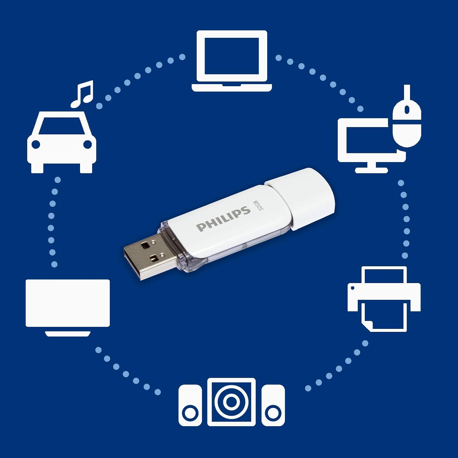 Detalle 2 de Philips Snow Edition Memoria USB 32 GB, pack 3