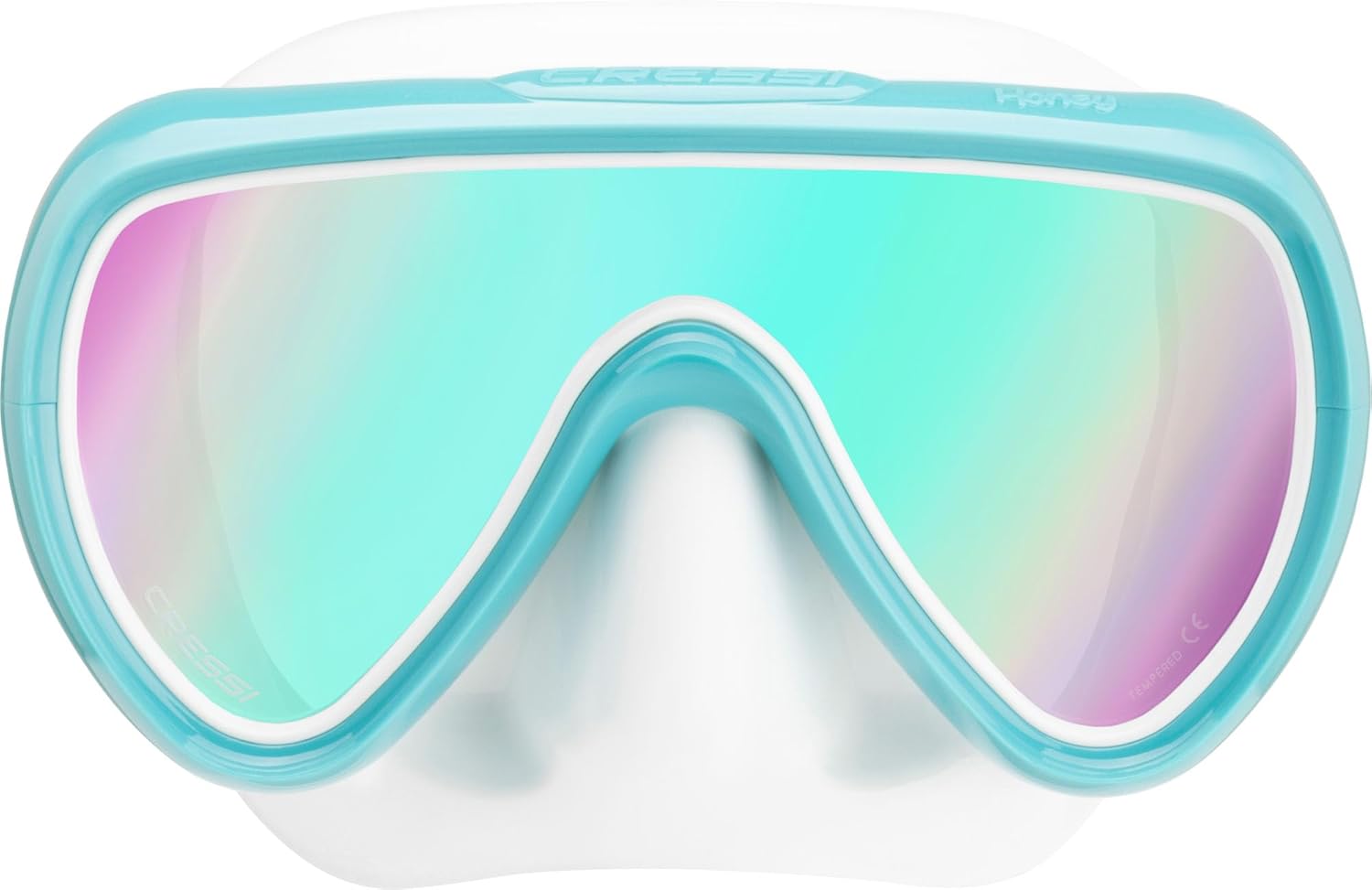 Detalle de Cressi Depuis 1946 - Honey, Masque Compact pour Femmes : silicone souple et verre ultra transparent, grand champ de vision