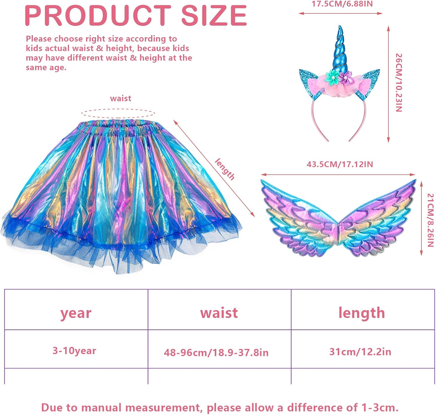 Thumbnail 4 de HIFOT Unicorn Costume Tutu Skirt for Girls ðŸŽ