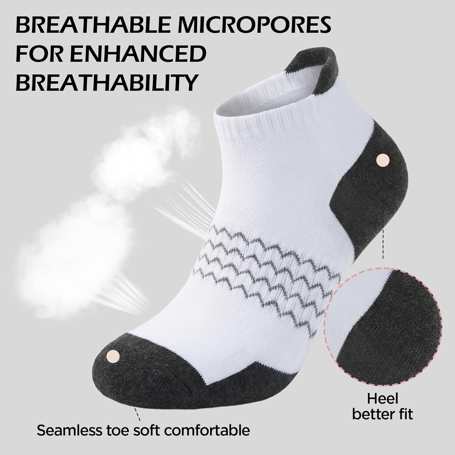 Thumbnail 4 de Briyat 6 Paires Chaussettes Femme Socquettes – confort, respirabilité et protection pour le sport