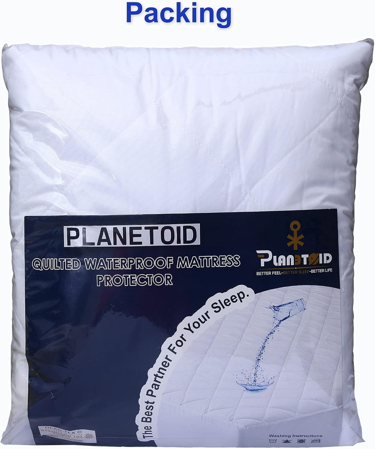 Thumbnail 6 de PLANETOID Quilted Waterproof Mattress Protector King Size with Extra Deep Fit (152 x 200 + 40cm)