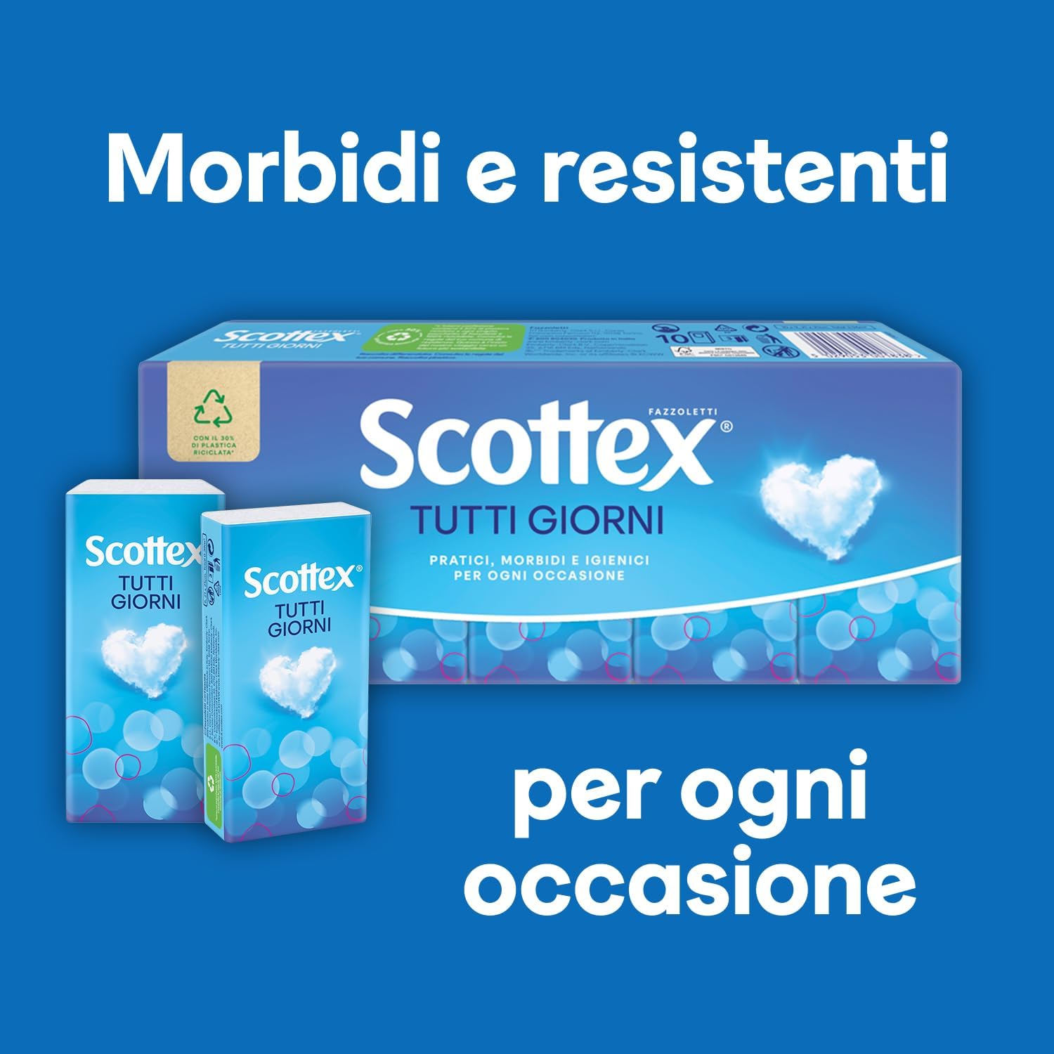 Detalle de Scottex Tutti i Giorni Fazzoletti di carta - 80 pezzi, FSC, prodotto in Italia