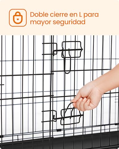 Thumbnail 7 de Feandrea Jaula para perros plegable XXL con 2 puertas y bandeja extraíble (PPD48H)