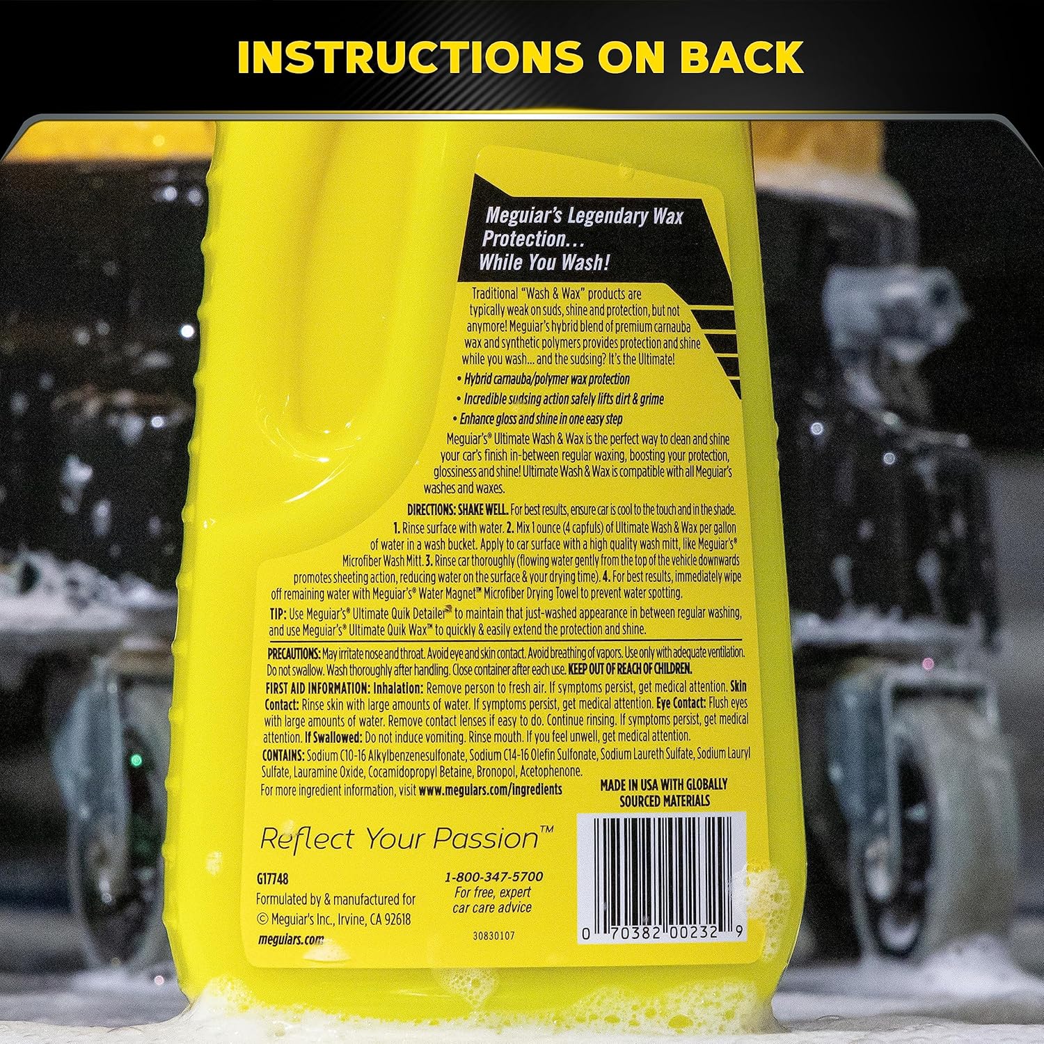 Thumbnail 6 de Meguiar's Ultimate Car Wash & Wax 1.4L (G17748EU) – Deep gloss, just-waxed shine