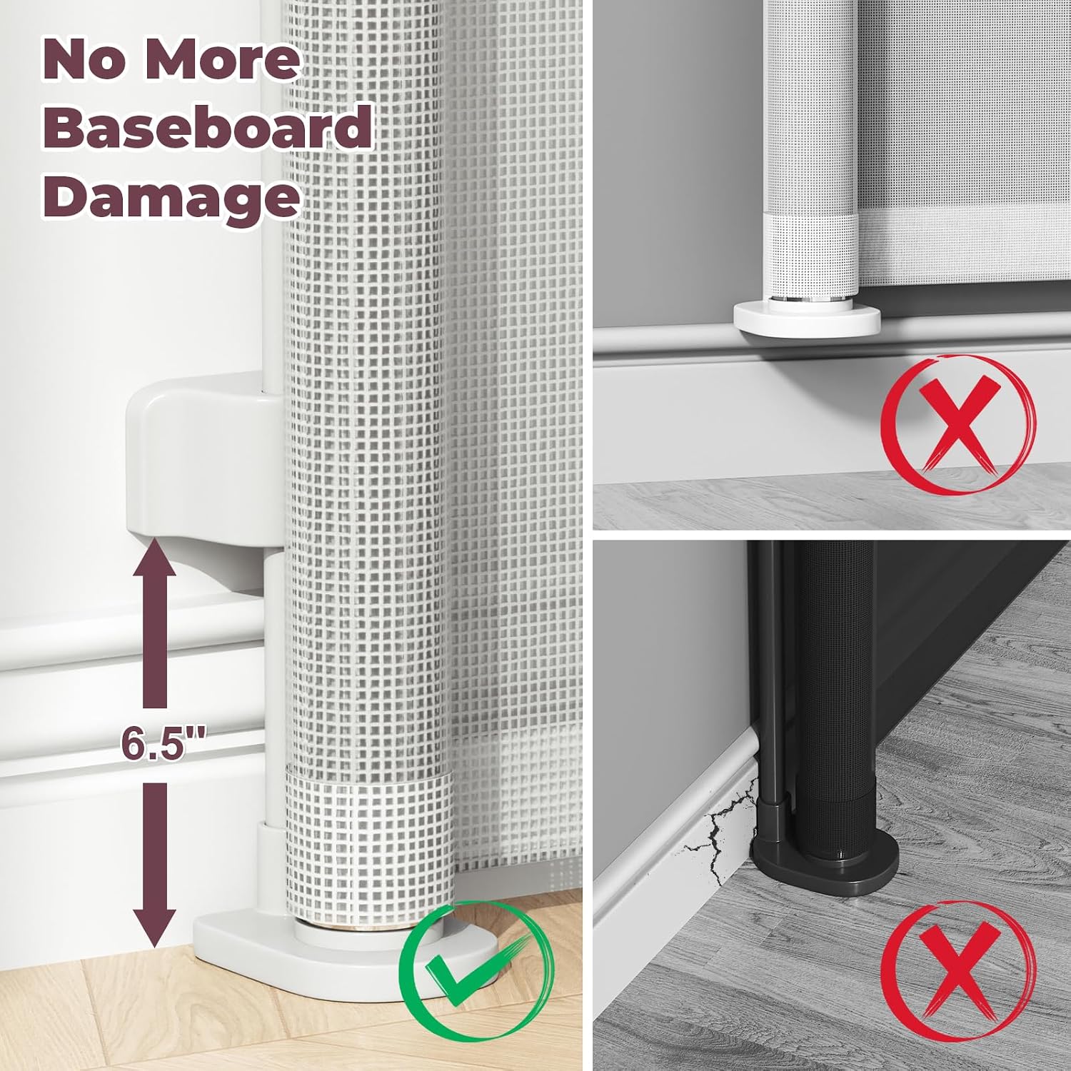Thumbnail 2 de cideny RMG3455 Retractable Baby Gate 2-Pack, 55-Inch Mesh, 34-Inch Tall
