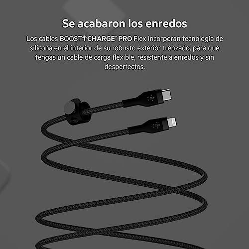 Detalle 2 de Belkin BoostCharge Pro Flex USB-C a Lightning 1 m