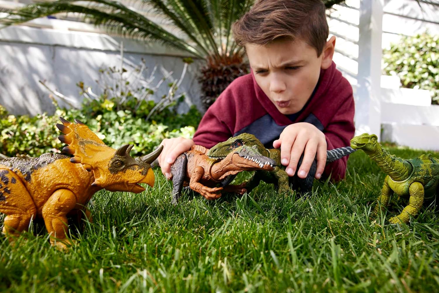 Detalle 2 de Mattel Jurassic World Orkoraptor Dinosaurio de Juguete con Sonidos 🦖