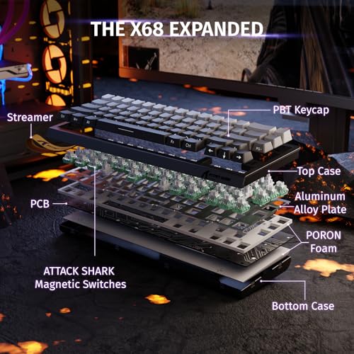 Thumbnail 8 de ATTACK SHARK X68 HE: Teclado gaming 60% con Rapid Trigger y 8000 Hz de sondeo