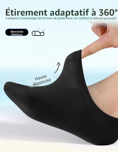 Thumbnail 3 de CLOSEMATE 6 Paires Chaussettes Invisibles Homme/Femme — Tailles 35-38 | 39-42 | 43-46