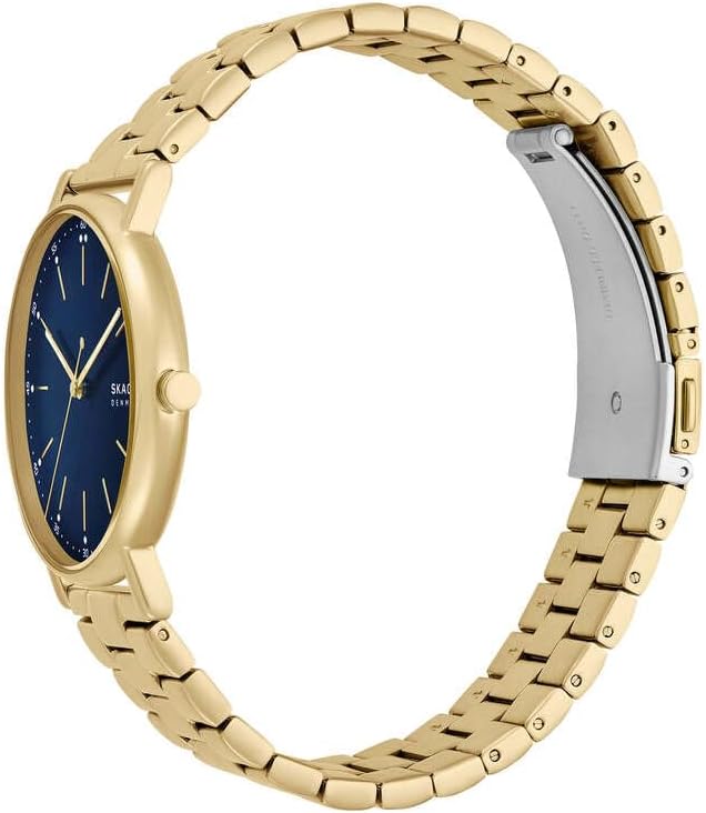 Detalle de Skagen Signatur Herrenuhr – Quarz-Dreizeigerwerk mit Edelstahlarmband