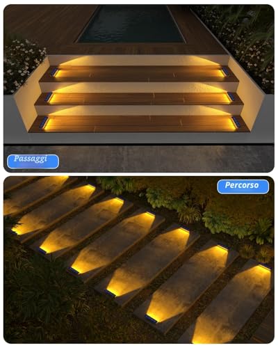 Thumbnail 3 de DetarZinLED Luci Solari da Esterno Giardino, 4 Pezzi, Bianco Caldo – IP68