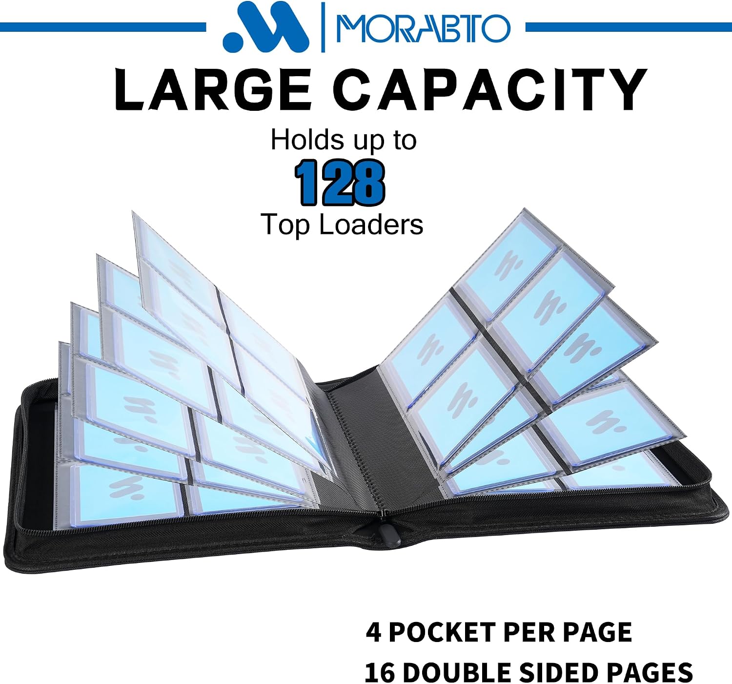 Detalle de MORABTO Top Loader Binder, 128-Card Capacity
