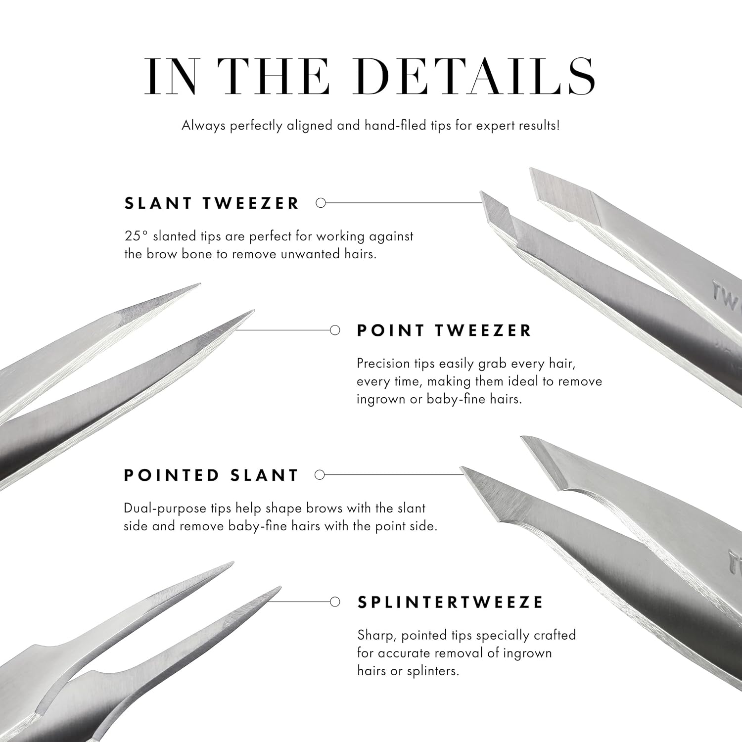 Detalle 2 de Tweezerman Exclusive Evening Blue Mini Slant Tweezer