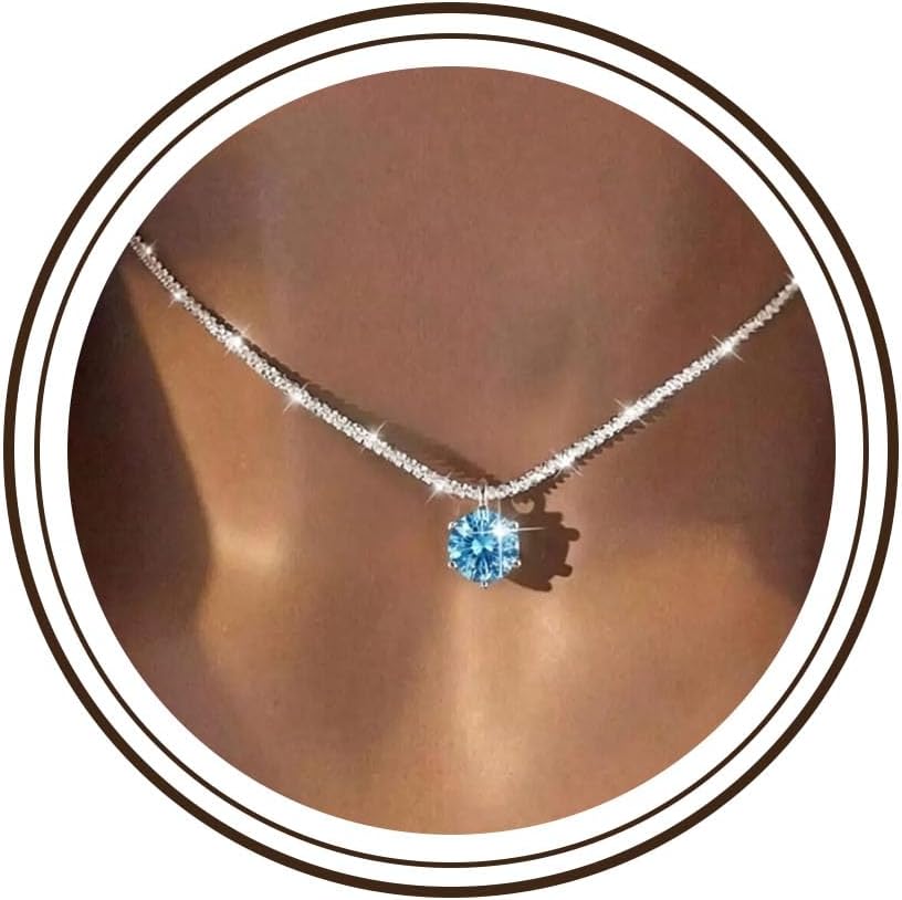 Thumbnail 6 de Meteorstarry Damenkette aus 925 Silber mit rosa/weiß/grünem Kristall-Anhänger