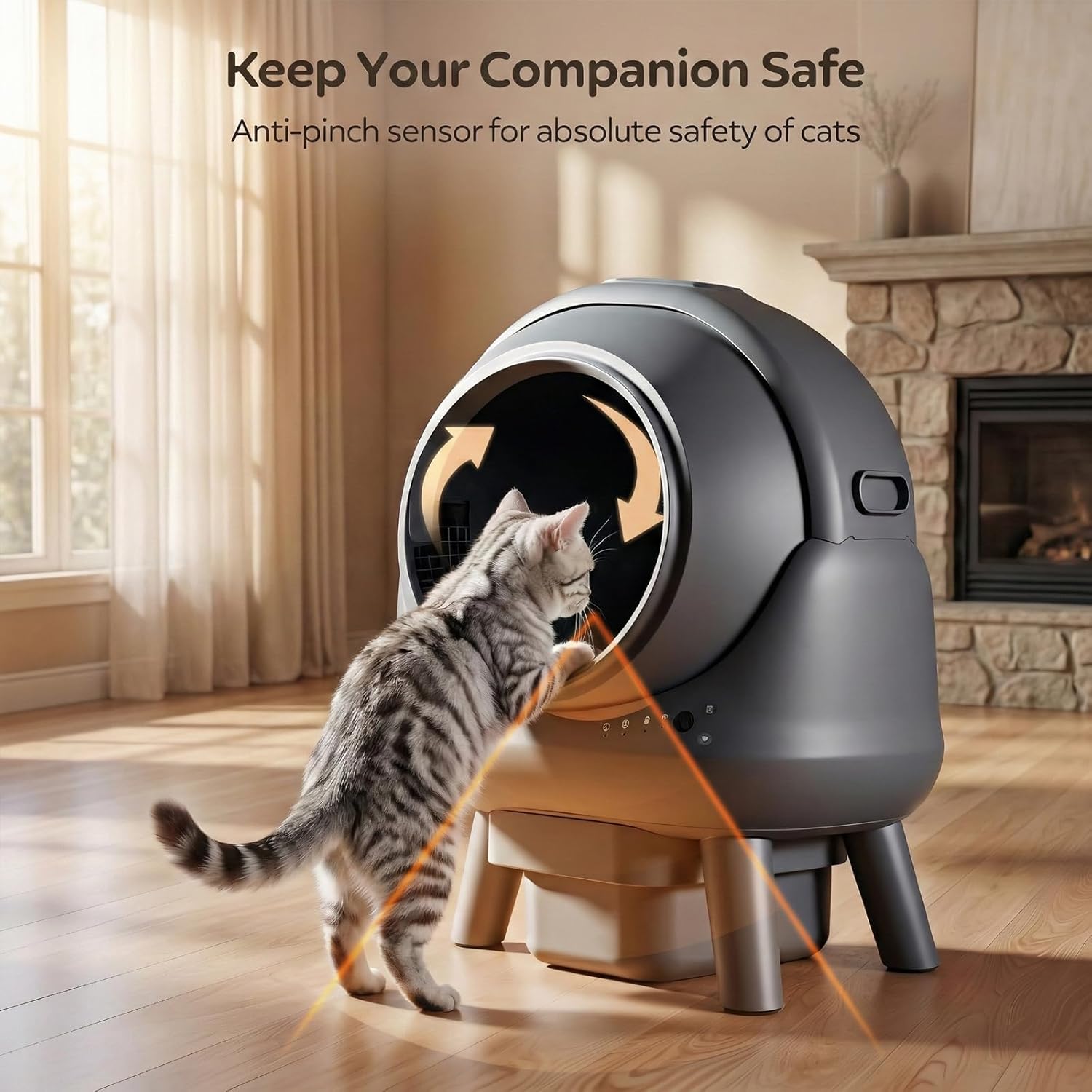 Thumbnail 6 de Beokeo Automatic Litter Box: Self-Cleaning, App-Controlled for Multiple Cats