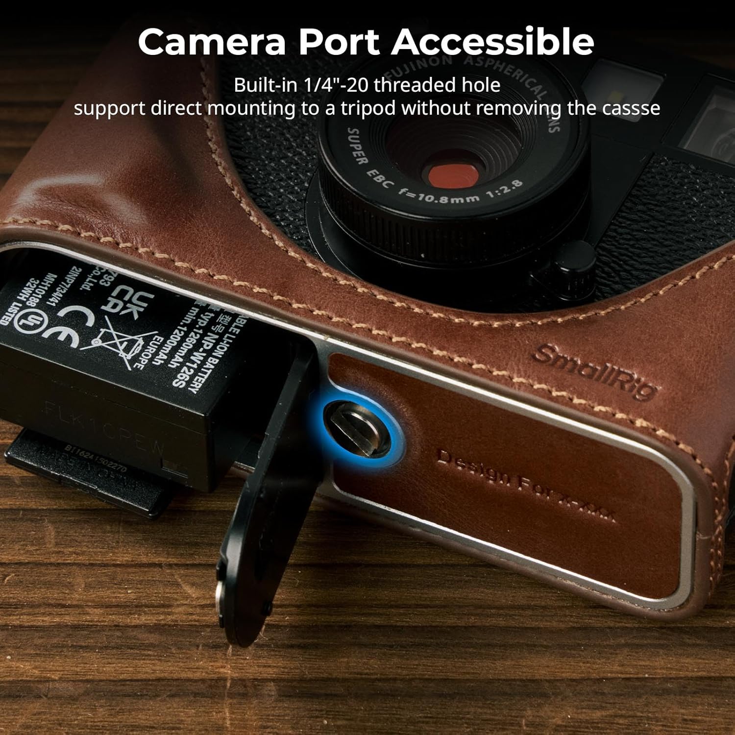 Thumbnail 4 de SMALLRIG Étui en Cuir pour FUJIFILM X Half – Sac de Transport Rétro avec Demi-Étui et Poche Carte