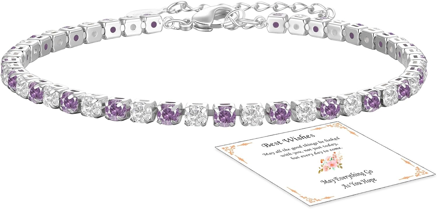 Detalle de Aretas Bracciale da donna in argento Sterling 925 regolabile con zirconi – regalo elegante
