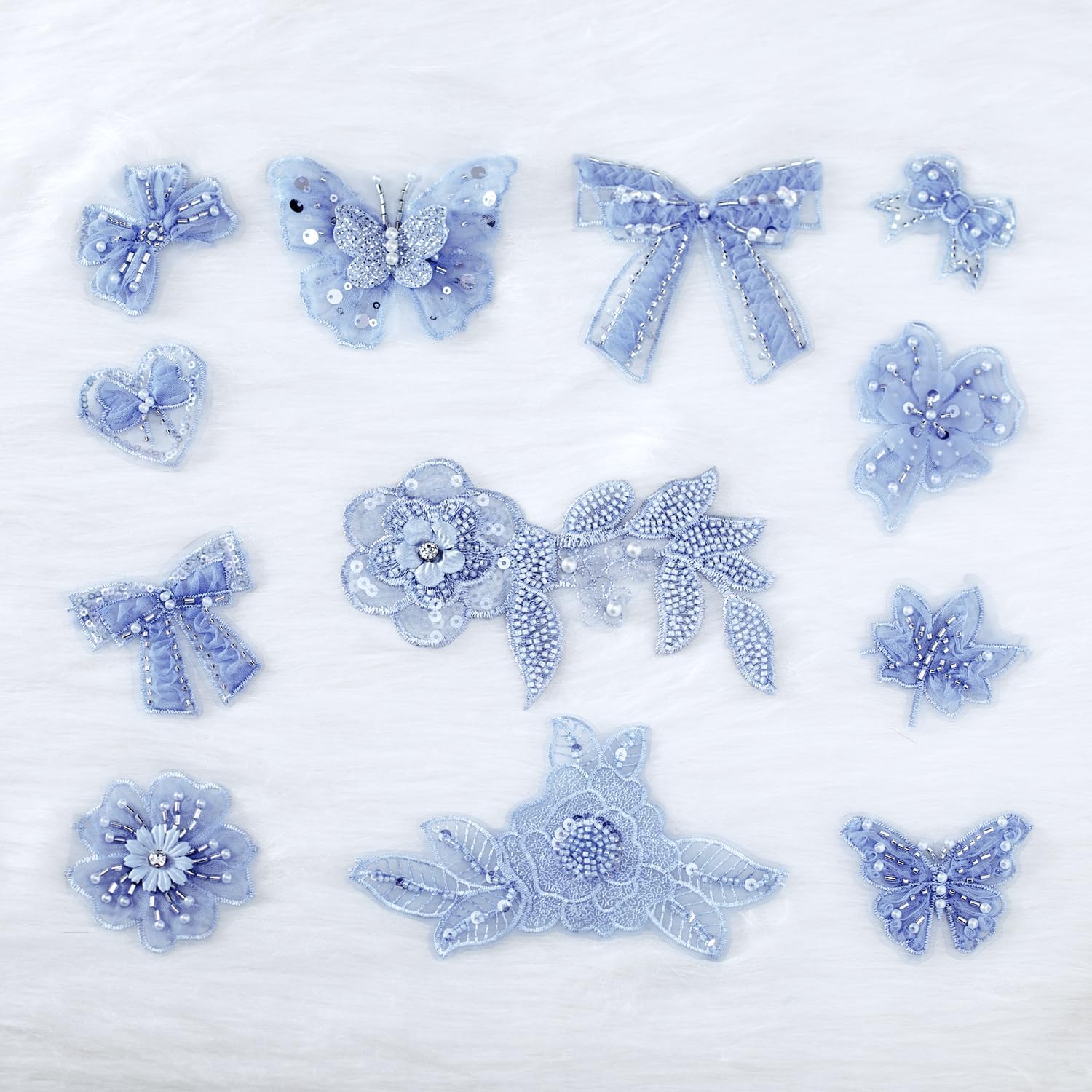 Detalle de FixrWre 3D Embroidered Appliqués, Organza