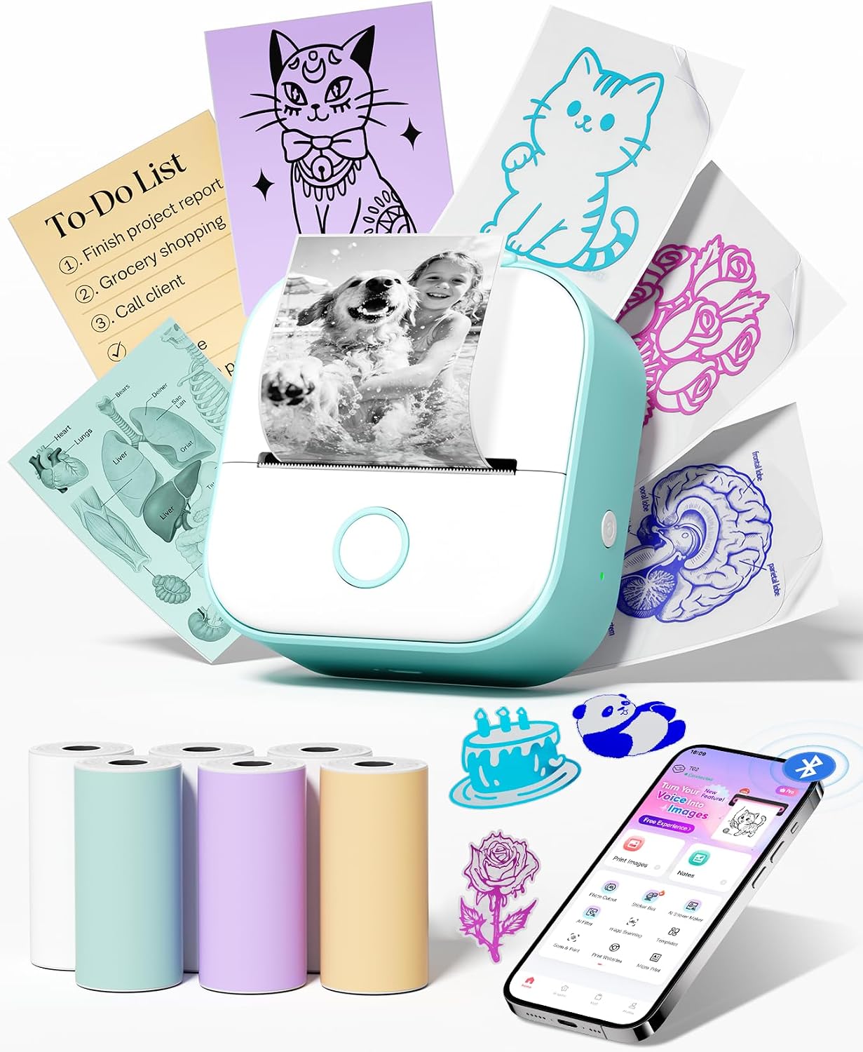 Detalle de Memoking Mini Sticker Printer T02