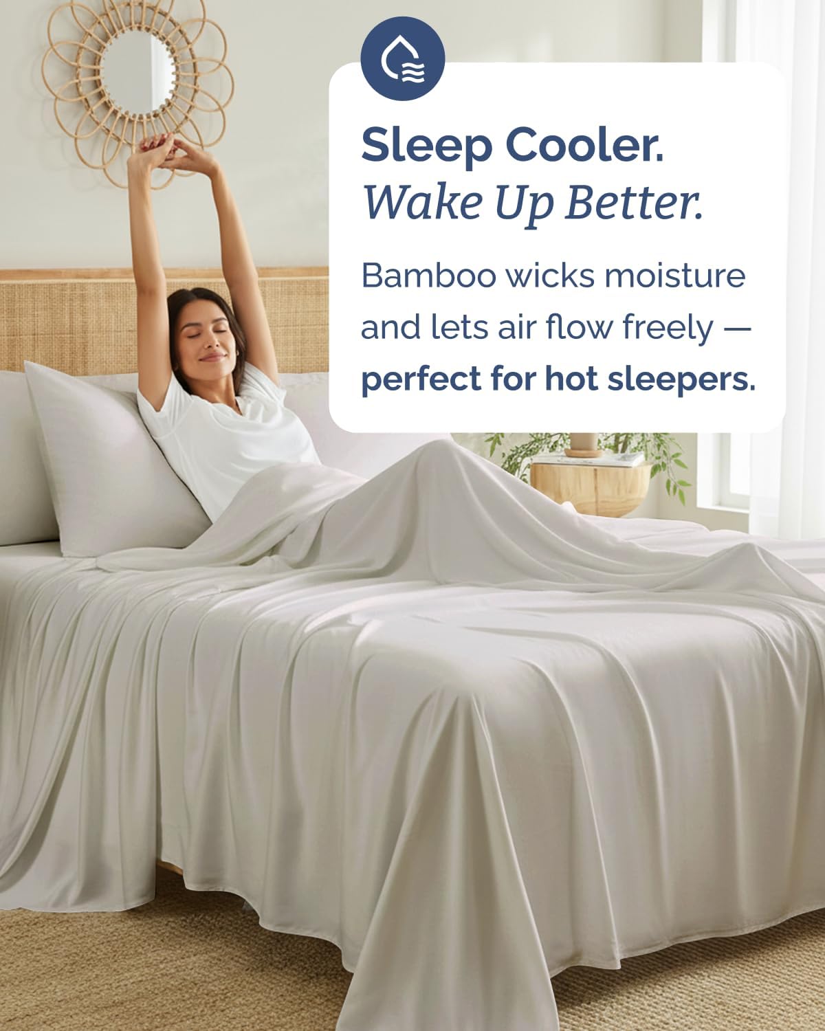 Detalle de 100% Rayon Derived From Bamboo King Size Bamboo Sheets – Cooling, Soft & Deep Pocket 18