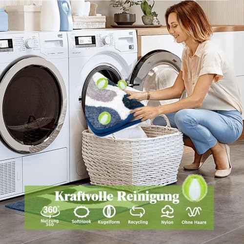 Thumbnail 5 de WXSHUOYU 12 Stücke Tierhaarentferner Waschmaschine – Wiederverwendbare Fusselfänger
