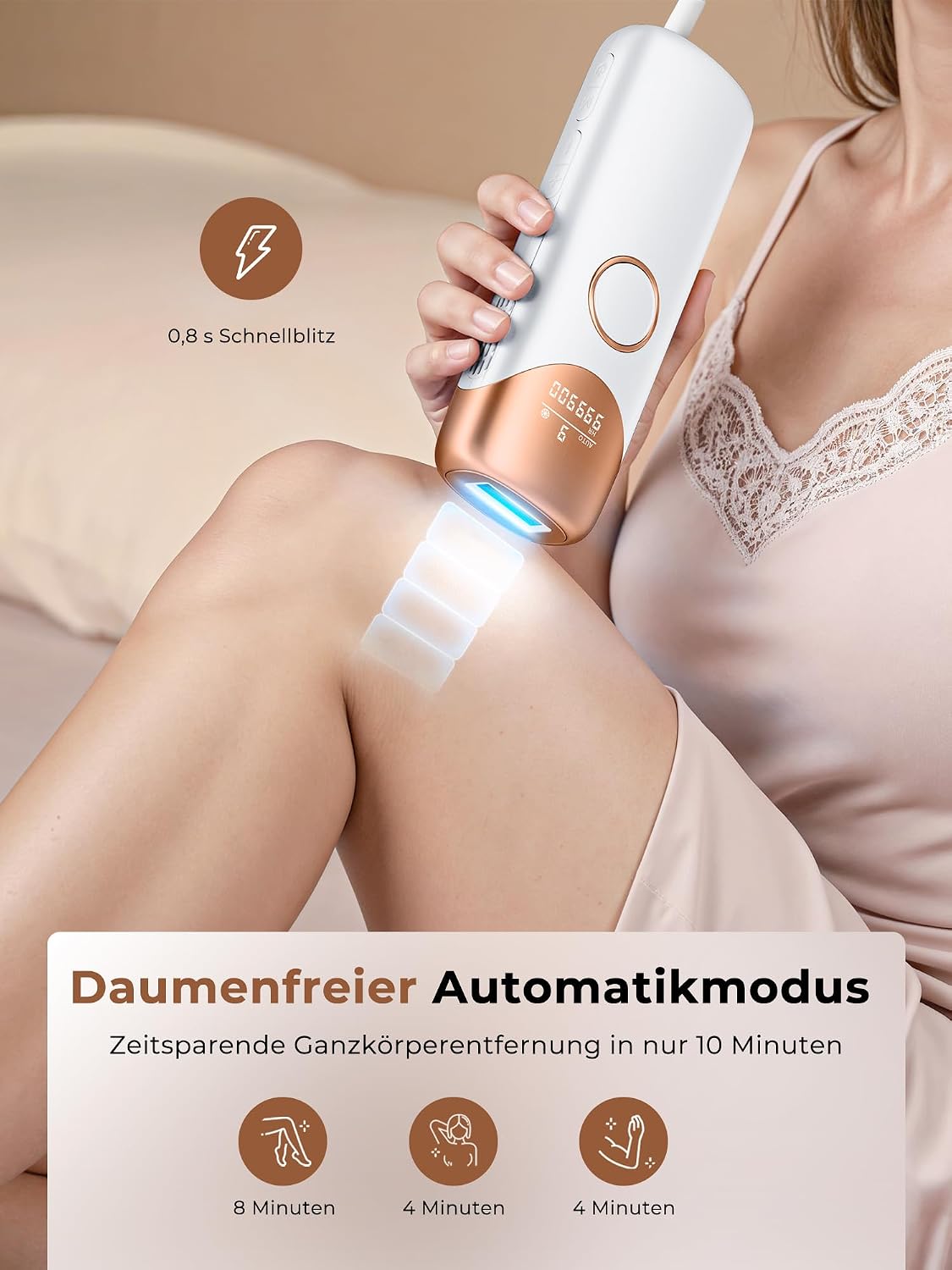 Thumbnail 6 de IPL Gerät zur Haarentfernung mit Kühlfunktion – 9 Stufen, 600–1200 nm, 999.900 Blitze – Gesicht & Körper