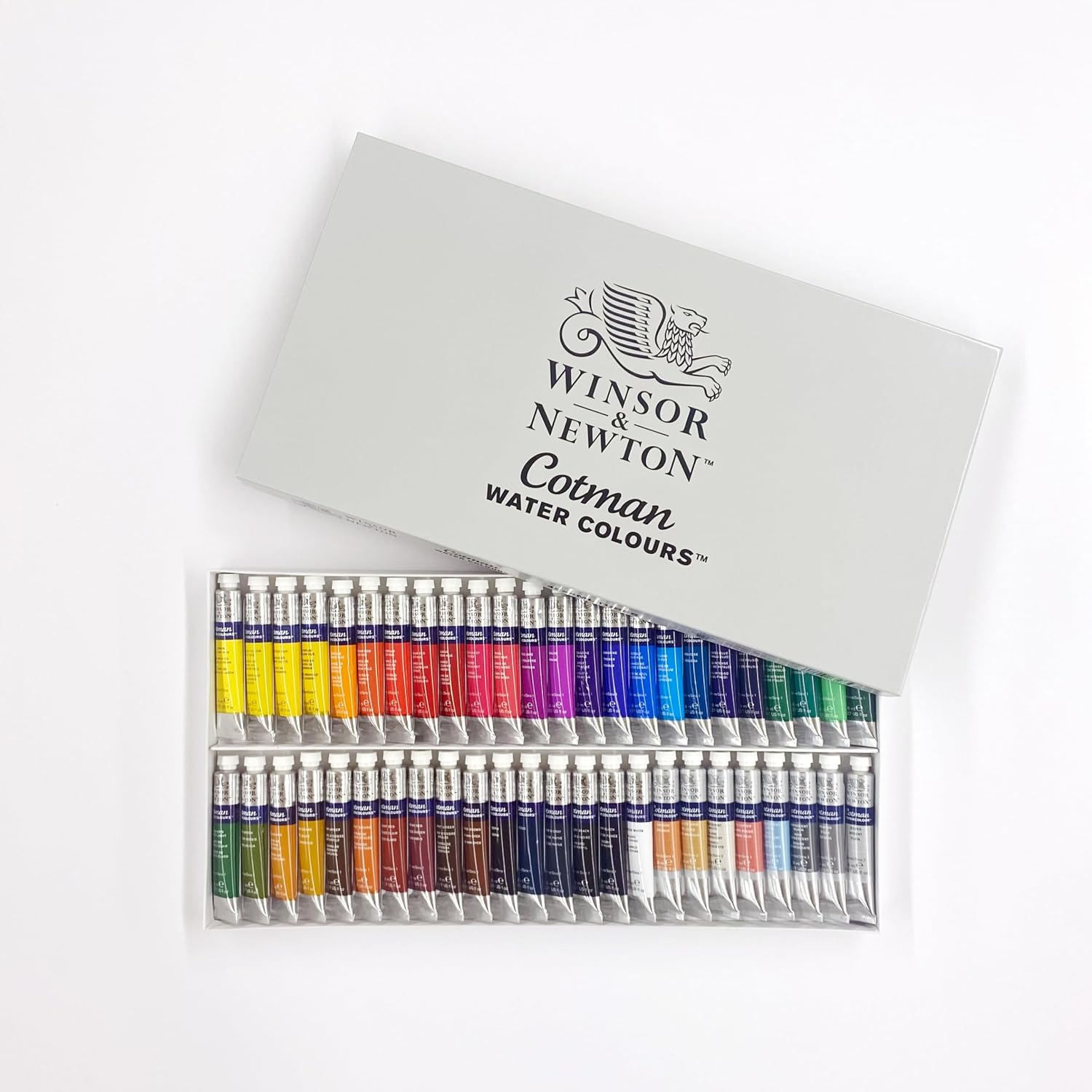Thumbnail 1 de Winsor & Newton コットマン ウォーターカラー 水彩絵具 48色セット、8mlチューブ・メタリックカラー入り