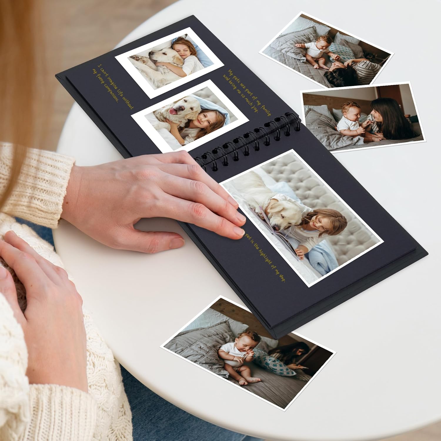 Thumbnail 4 de Remowith Fotoalbum Zum Selbstgestalten 18x18 cm – DIY Scrapbook mit 40 Seiten