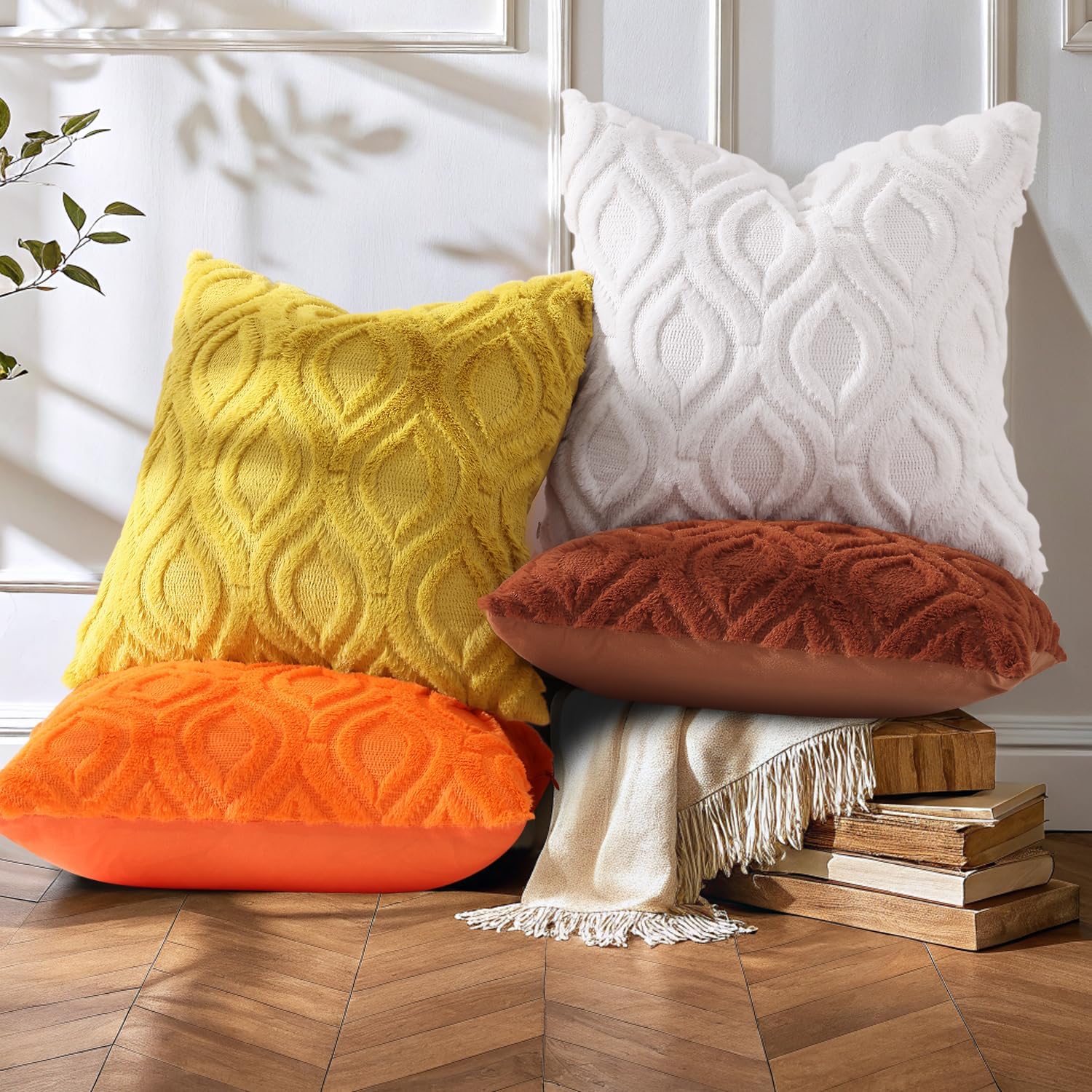 Thumbnail 6 de decorUhome Faux Fur Pillow Covers 18x18