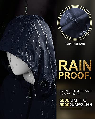 Thumbnail 3 de 33,000ft Women's Lightweight Hooded Rain Jacket – Packable Waterproof Coat