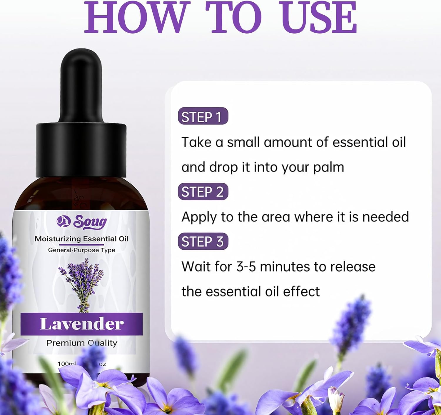 Detalle 2 de Aceite esencial de lavanda 100ml para masaje