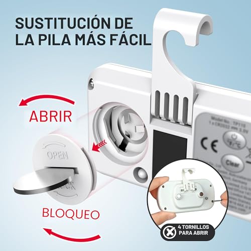 Detalle 2 de ThermoPro TP110: Termómetro frigorífico digital con lectura clara y registro MAX/MIN, 3 opciones de instalación