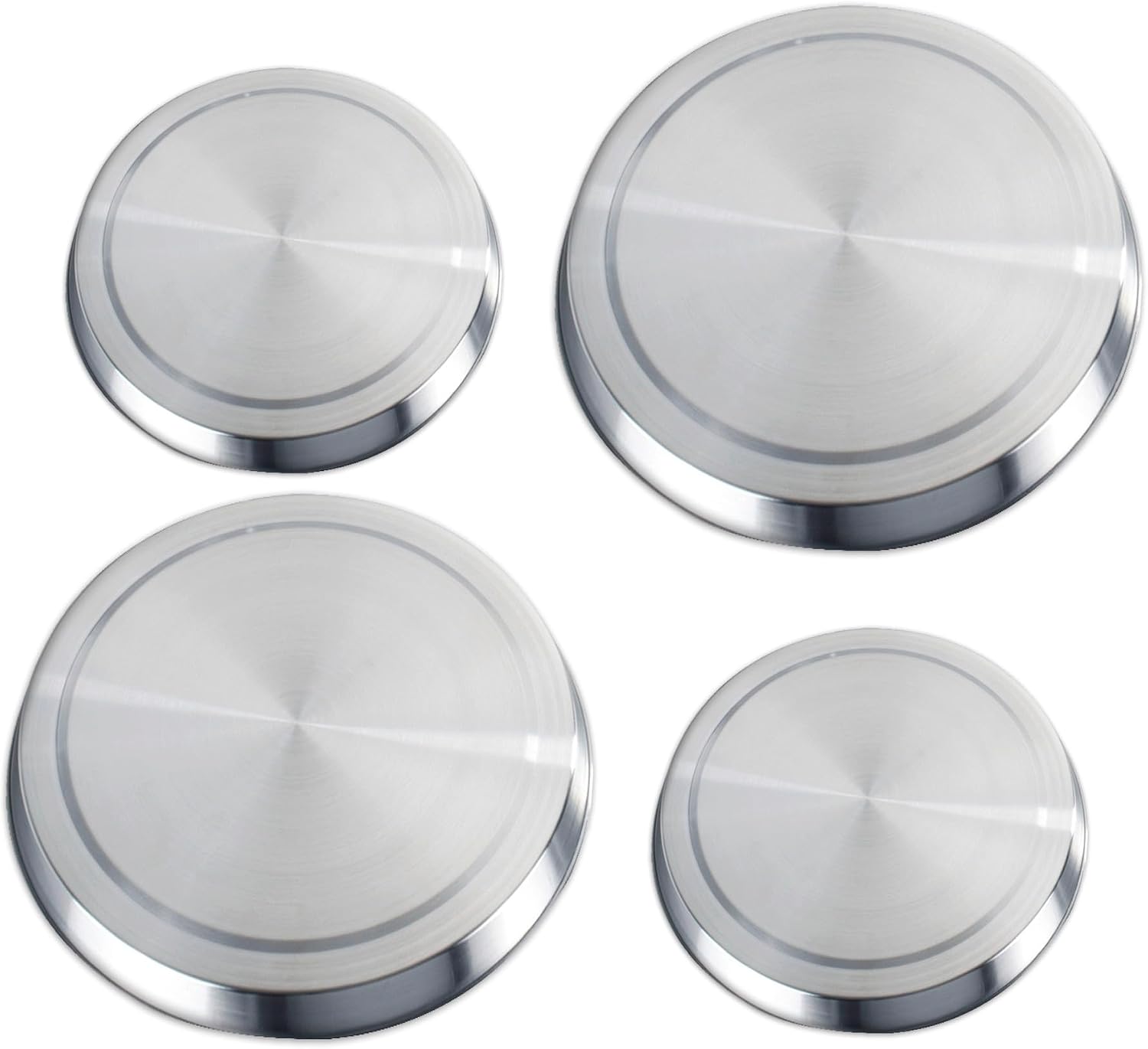 Detalle de WENKO 2235504100 Stainless Steel Electric Hob Covers, Set of 4