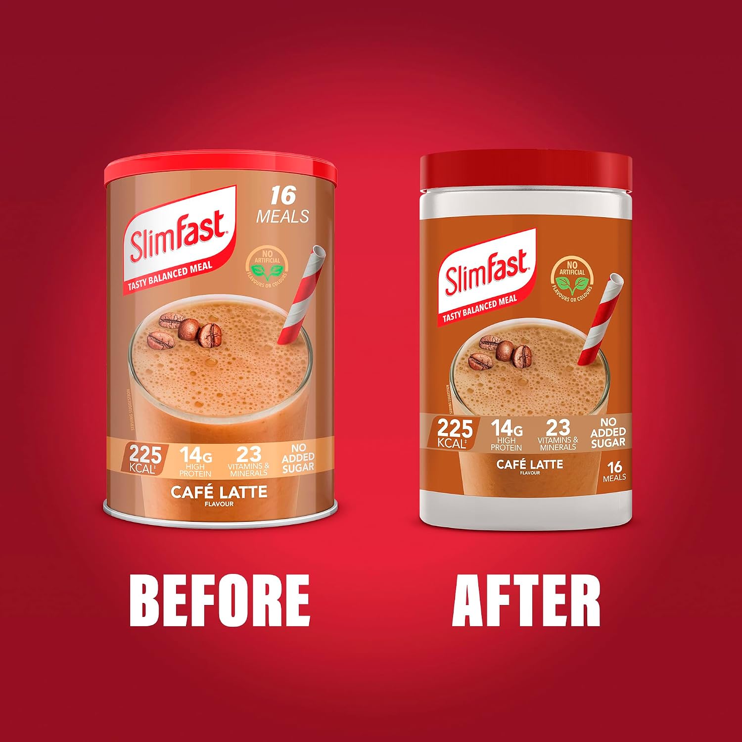 Detalle de SlimFast Meal Replacement Powder Café Latte 584g (16 Servings)