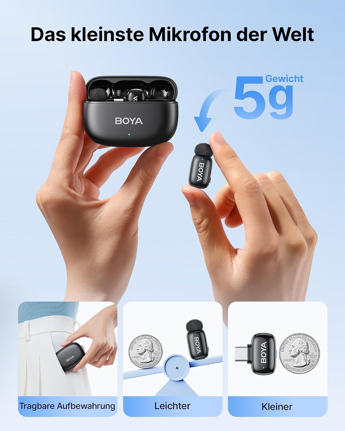 Detalle 2 de BOYA MINI Ansteckmikrofon 5 g đ
