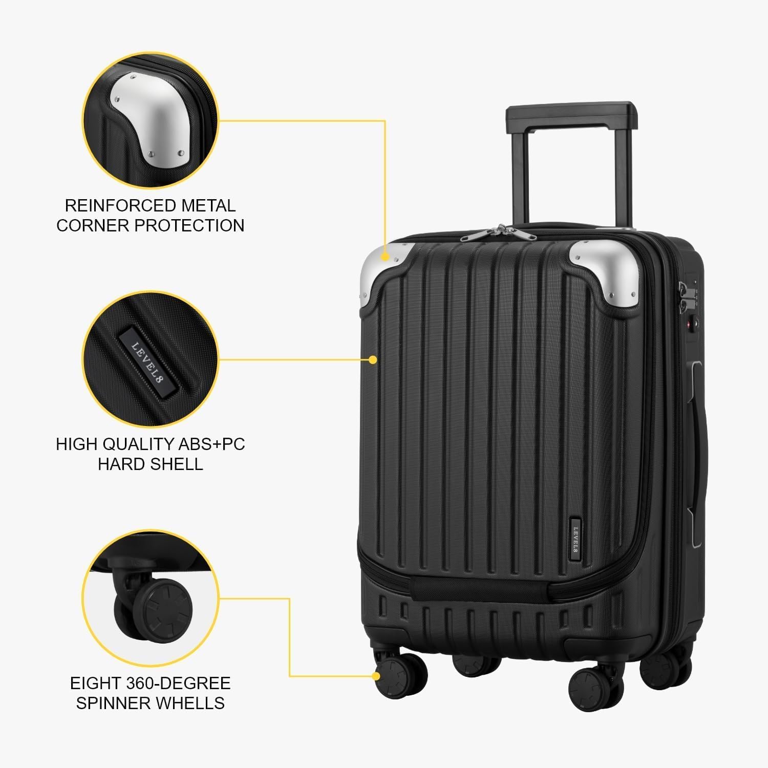 Thumbnail 4 de LEVEL8 20 Inch 36L Cabin Hardcase