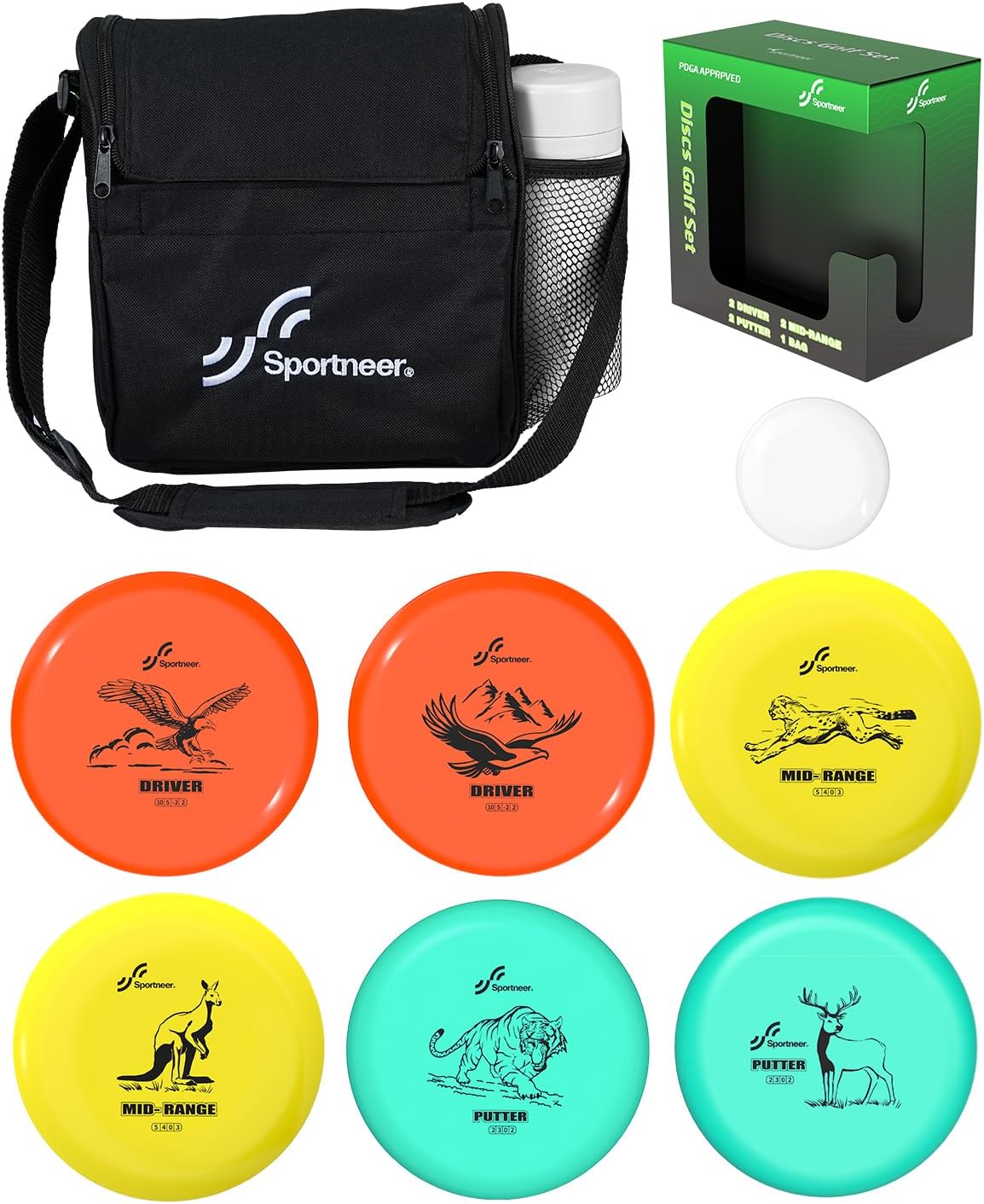 Thumbnail 4 de Sportneer Disc Golf Set – Starter-Set mit 6 Scheiben, Mini Marker & Tragetasche