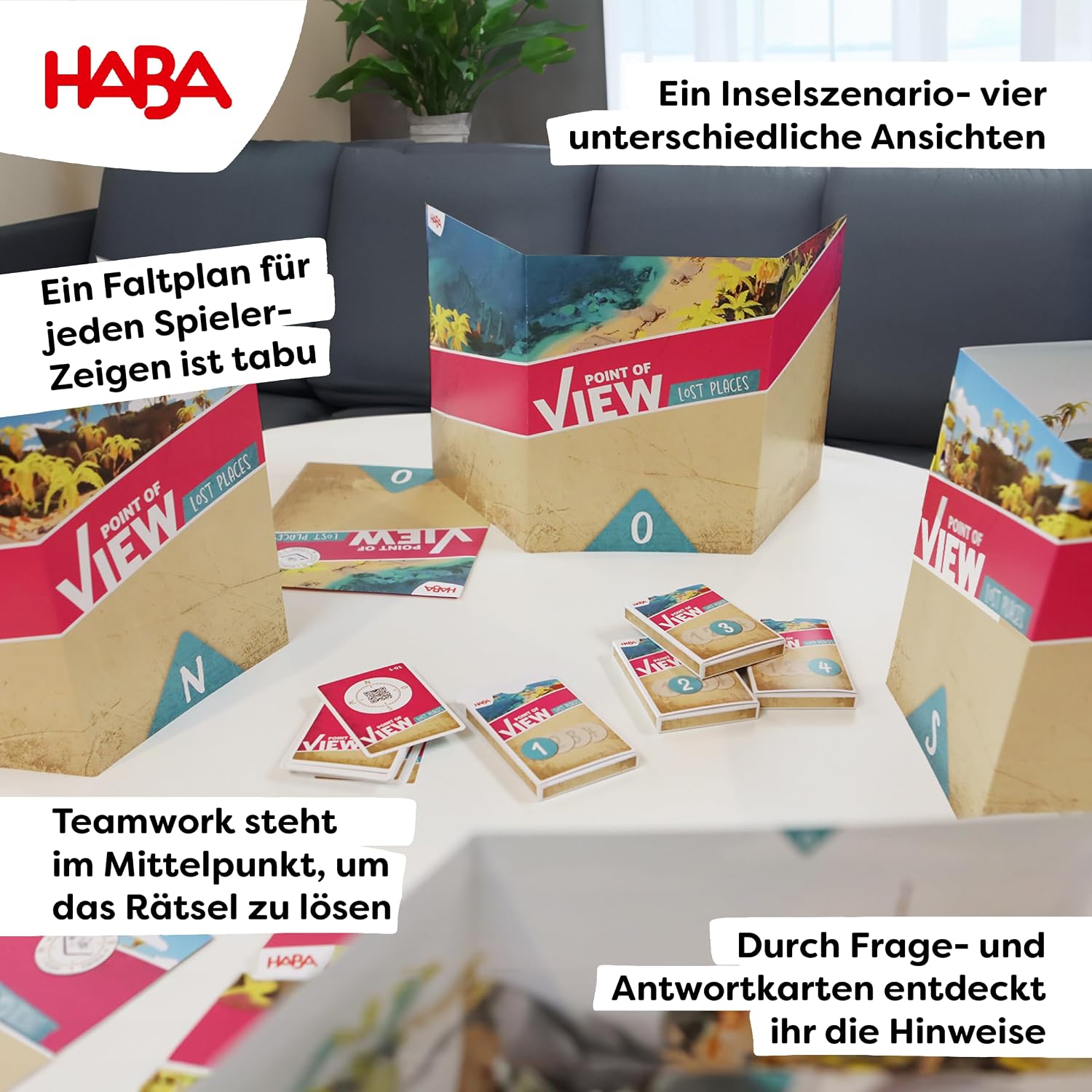 Detalle de HABA Point of View: Lost Places – kooperatives Detektivspiel mit Perspektiv-Mechanik ab 10 Jahren