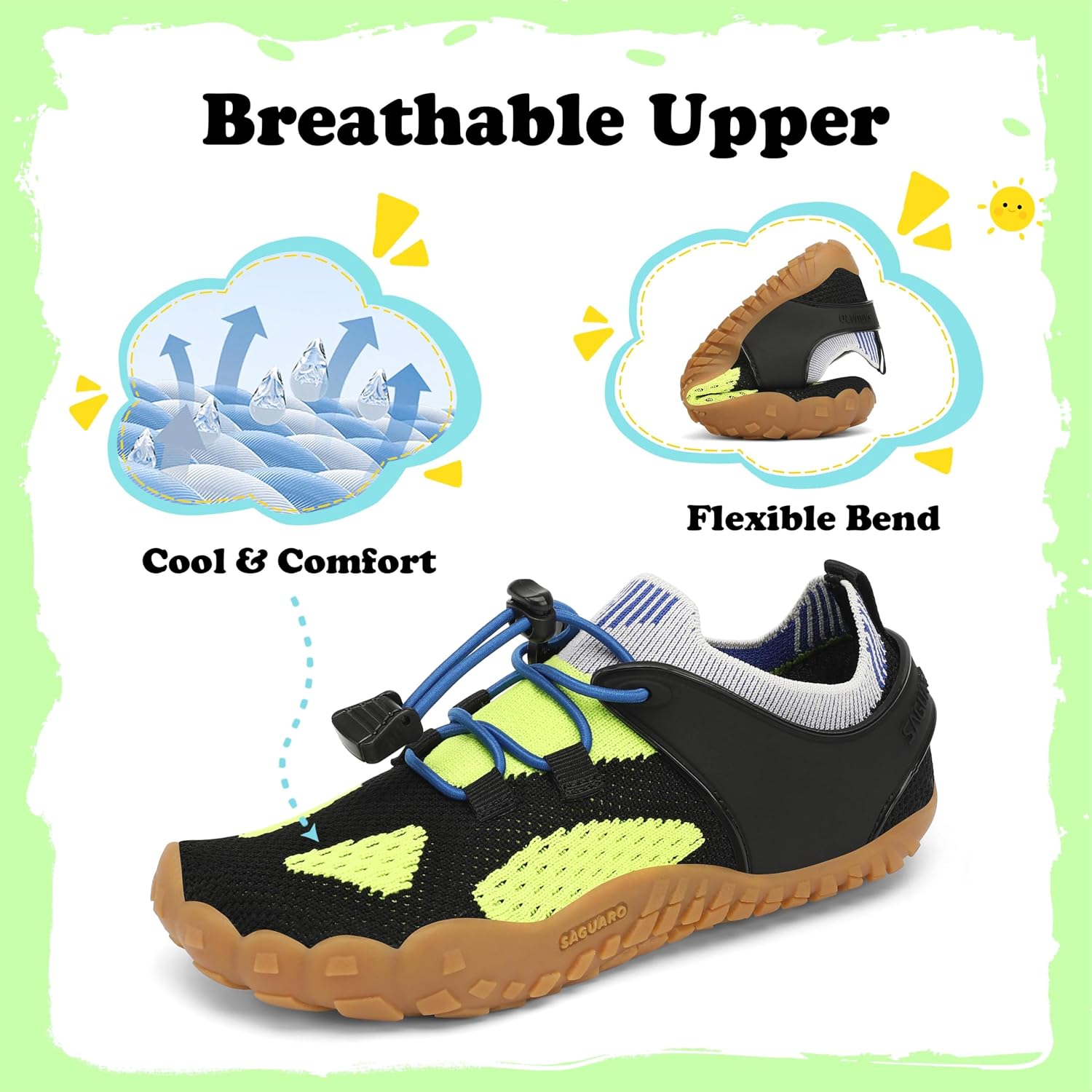 Detalle 2 de SAGUARO Barfußschuhe Kinder Größe 24–36