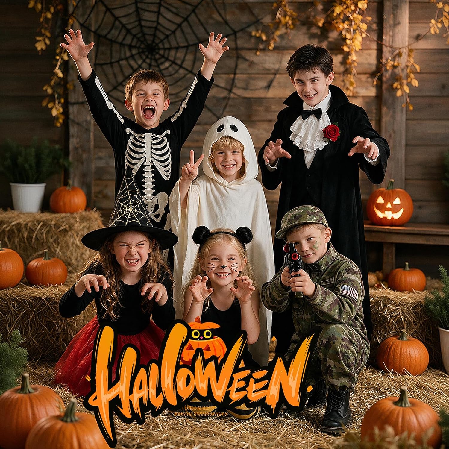 Thumbnail 4 de SNWIDA boys army costume, 14-piece camouflage soldier dress-up set