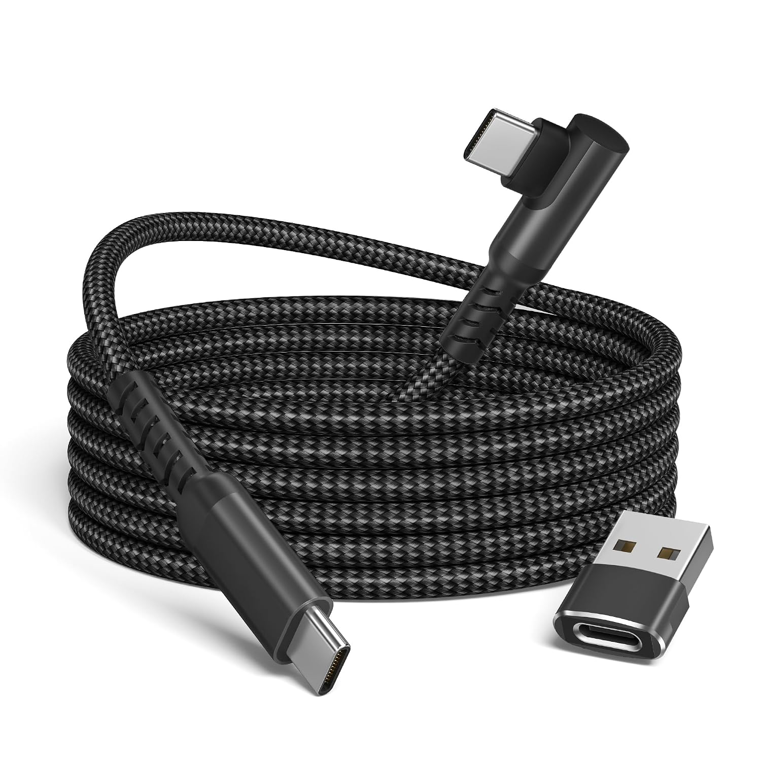 Detalle de Base Sailor Galaxy S26/S25 60W USB-C to USB-C right-angled charger cable (3m) with USB adapter