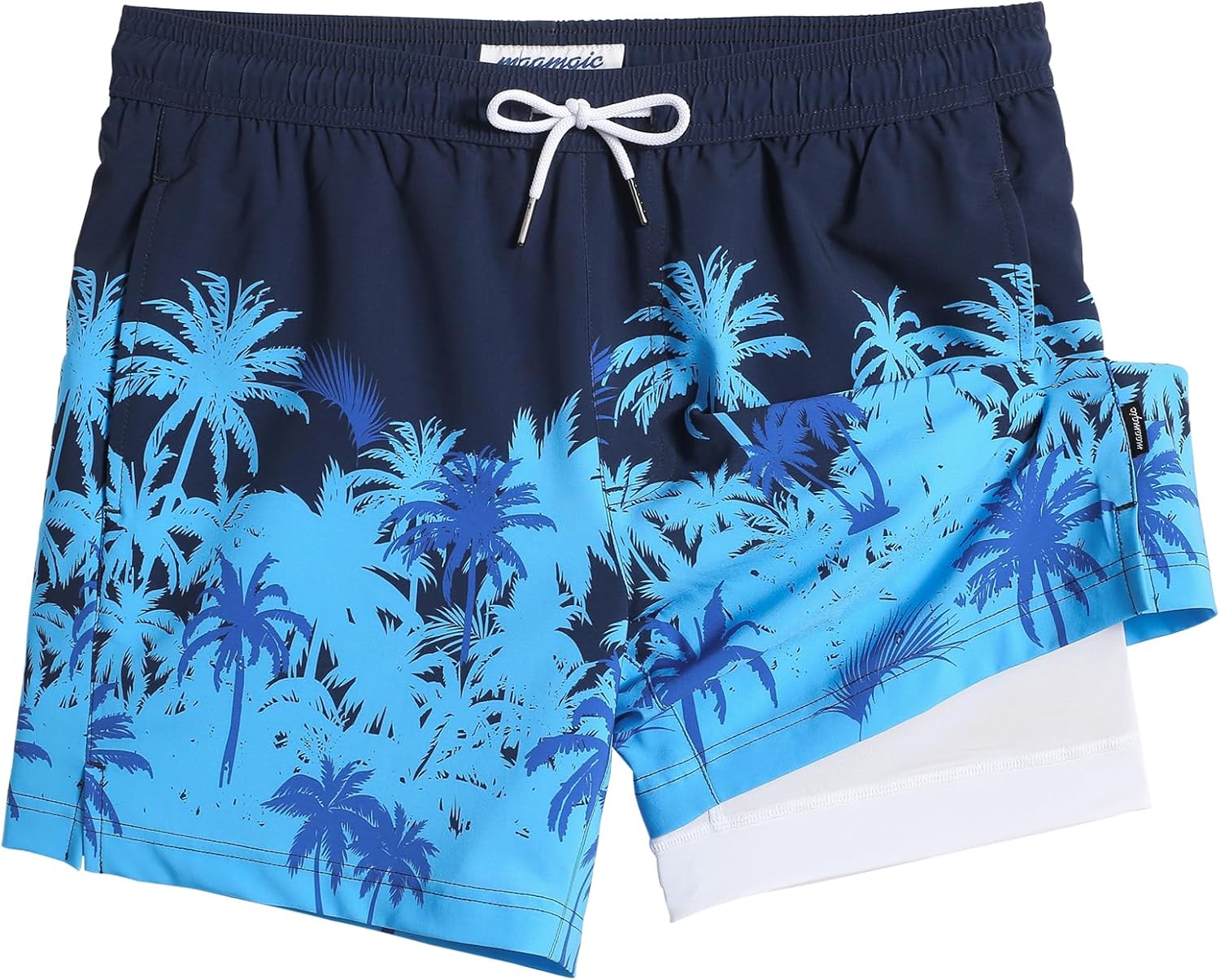 Thumbnail 6 de Maamgic Men’s 5-Inch Stretch Swimming Shorts with Compression Liner (Swim Trunks)