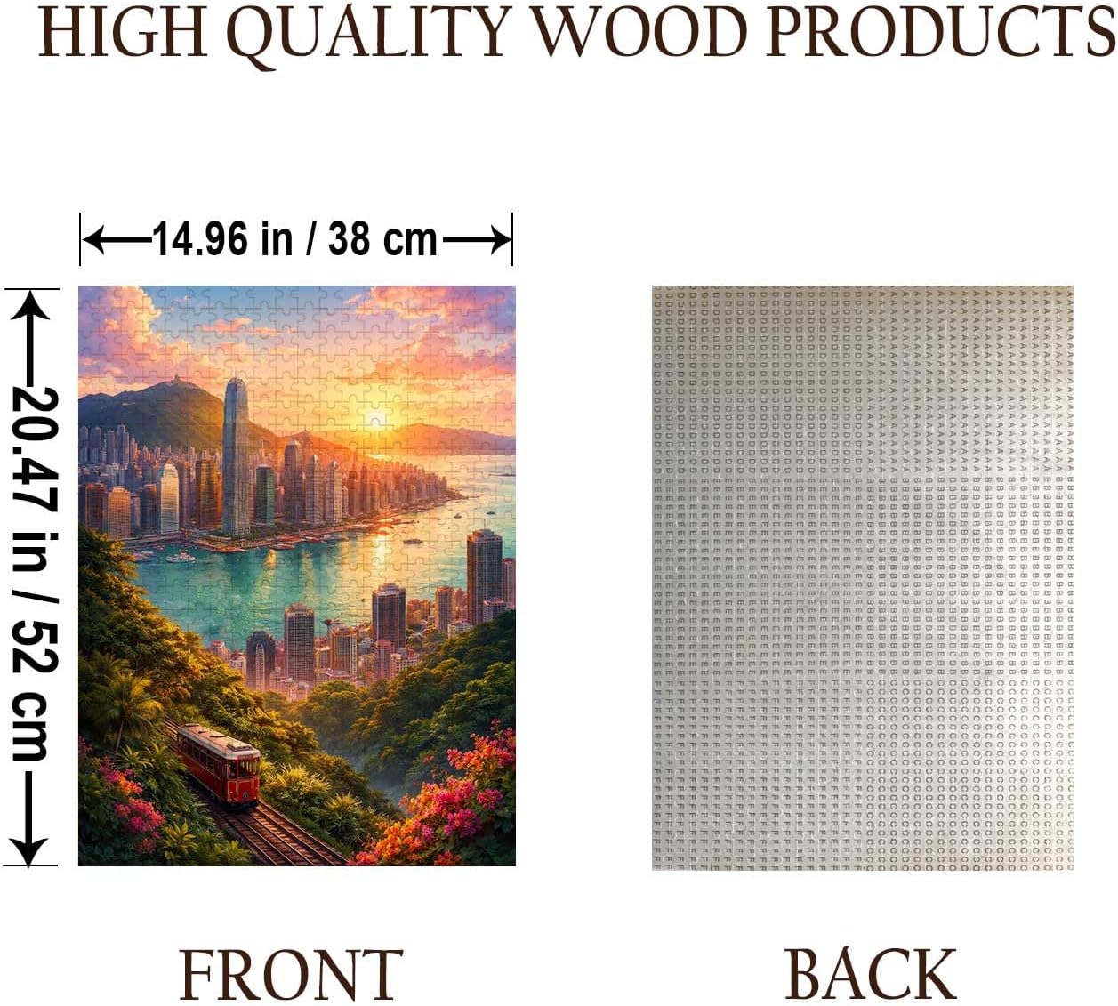 Detalle 2 de Hong Kong China Travel Landmark Jigsaw Puzzle, 500 Pieces