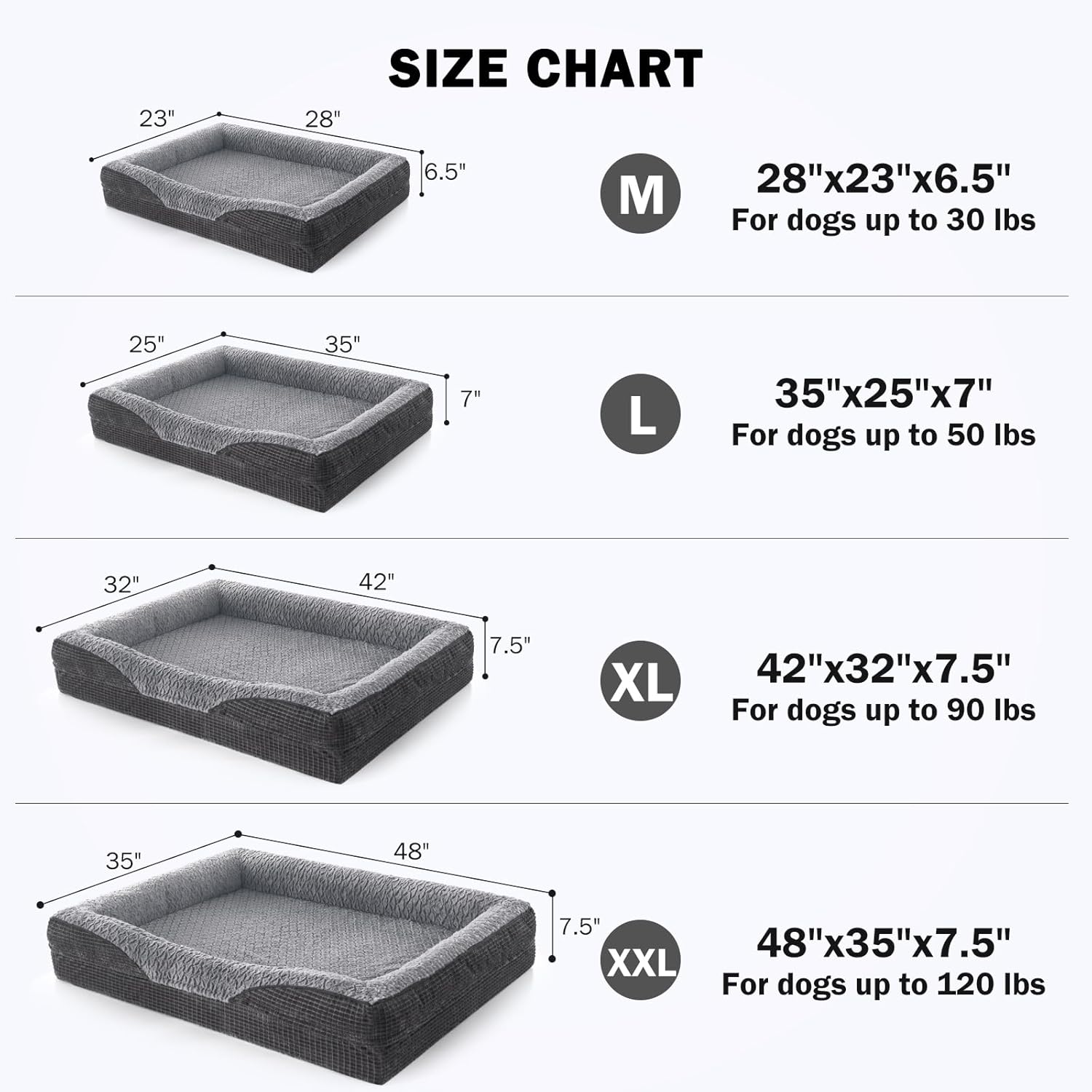 Thumbnail 5 de FURTIME Extra Large Orthopedic Dog Bed 7.5"